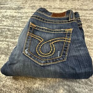 BIG STAR SOPHIE DENIM JEANS WOMENS 29 X 29 ORANGE STITCH MINT COND!